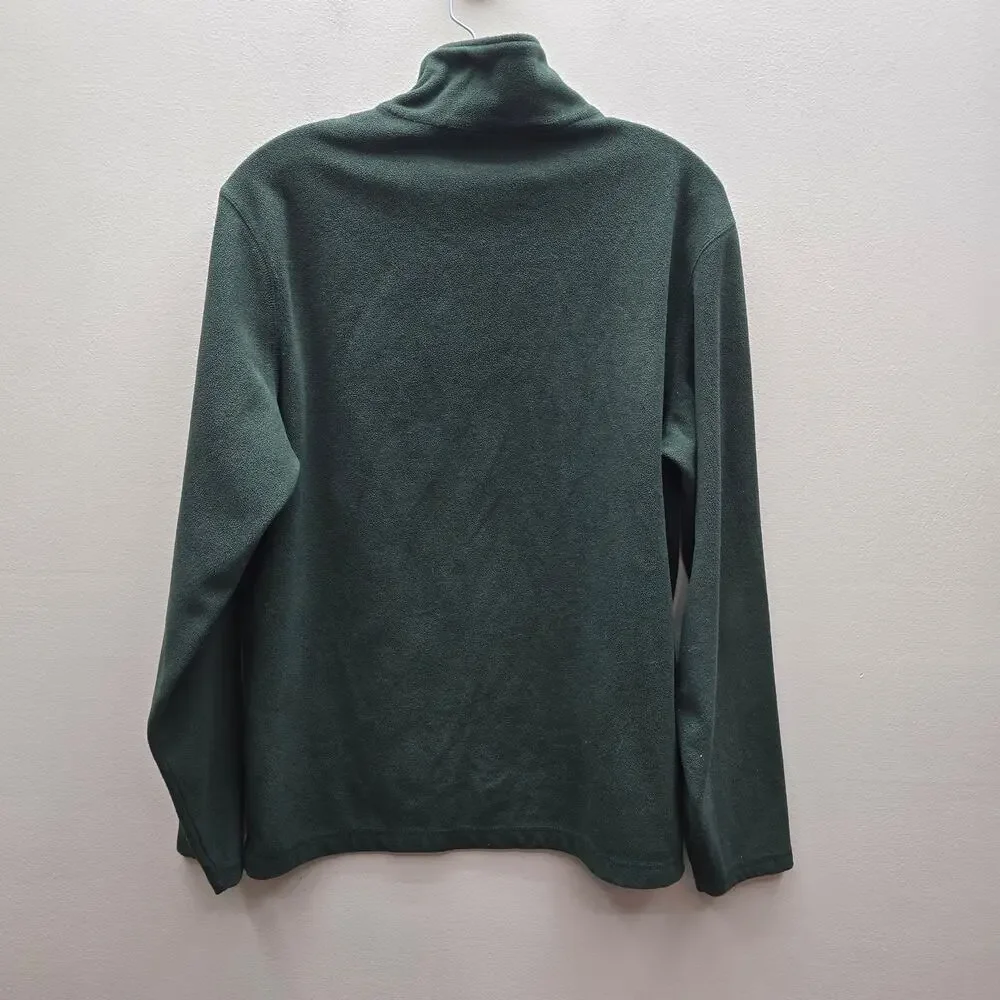 Eddie Bauer Men's Half Zip Pullover Fleece Sweater Outdoor Olive Green Small